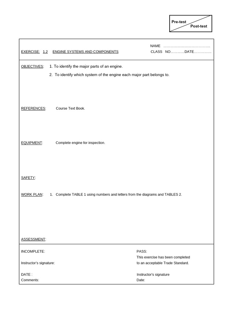 exercise 1.2, eng system + component | PDF | Fuel Injection | Engines