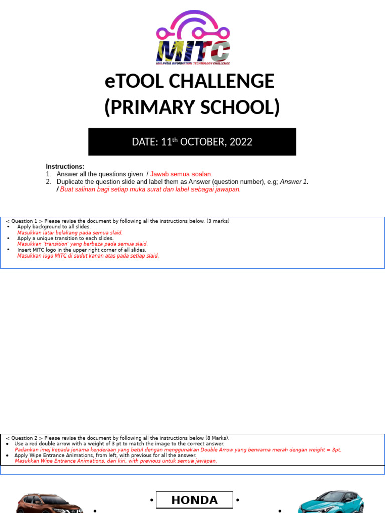 Primary School eTool Challenge Guide | PDF | Malaysia