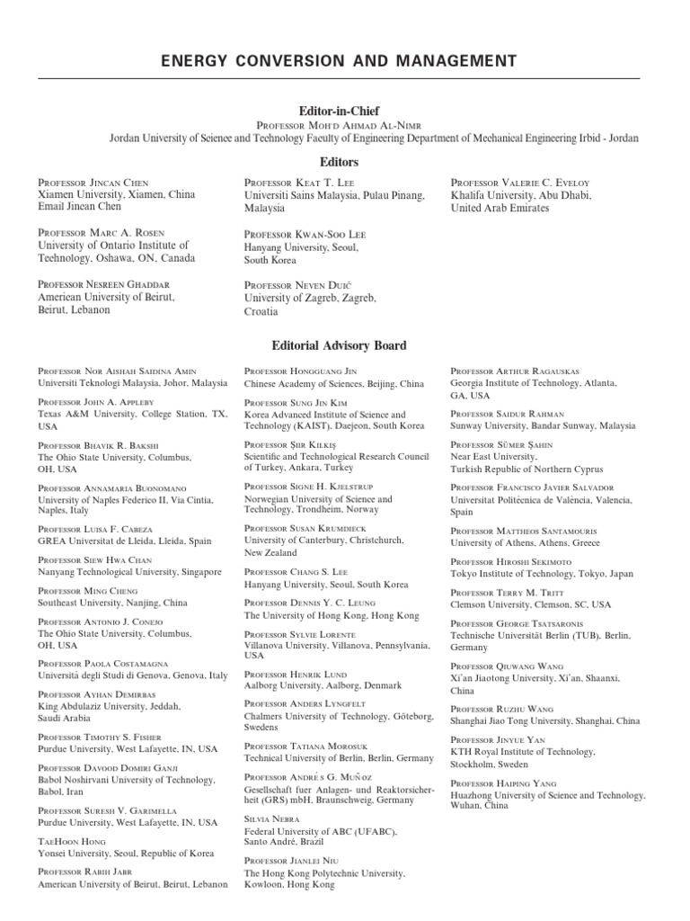 Editorial Management in Energy Conversion | PDF