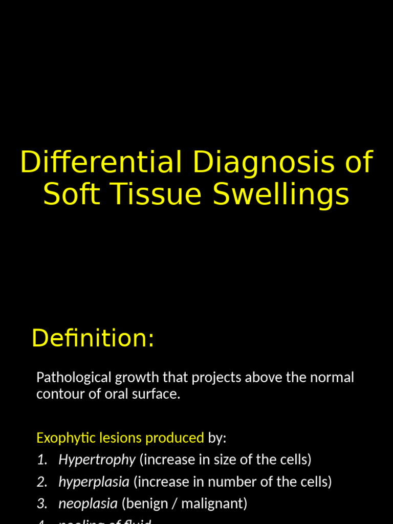 Exophytic Lesions in Oral Pathology | PDF | Neoplasms | Medical Specialties