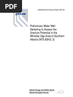 Download Preliminary Water Well Sampling to Assess the Uranium Potential in the Whiskey Gap Area of Southern Alberta NTS 82H23 by Alberta Geological Survey SN8482392 doc pdf