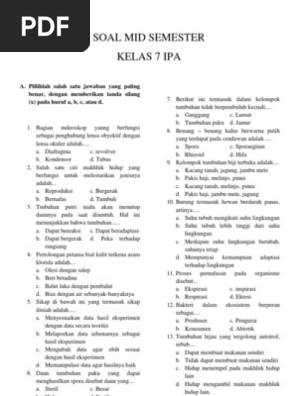 Downoload Bank Soal Ipa Kelas 7 8 9 Smp Kurtilas