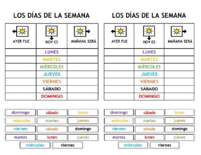 DÍas de La Semana | PDF