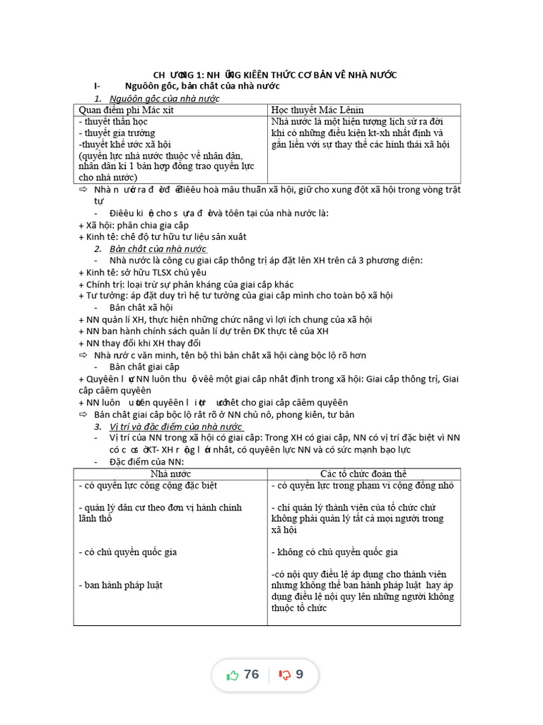 De Cuong PLDC de Cuong Chuong 1 5 Cua Mon Phap Luat Hanu - Compress | PDF
