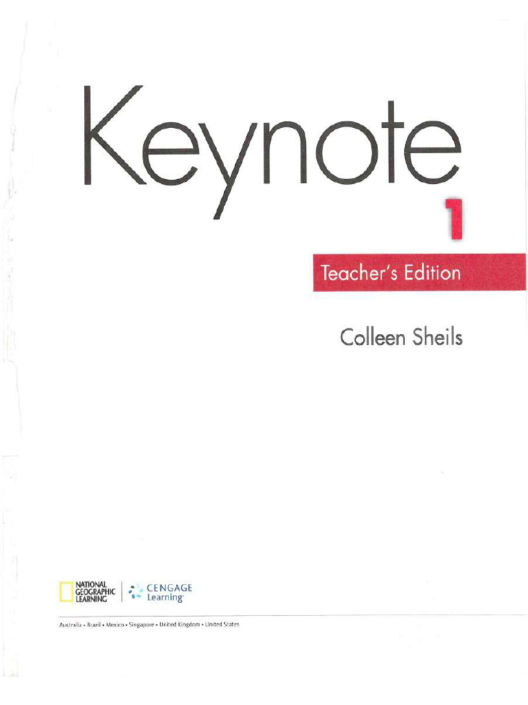 527 4 Keynote 1 Teachers Book 2017 174p Compressed | PDF