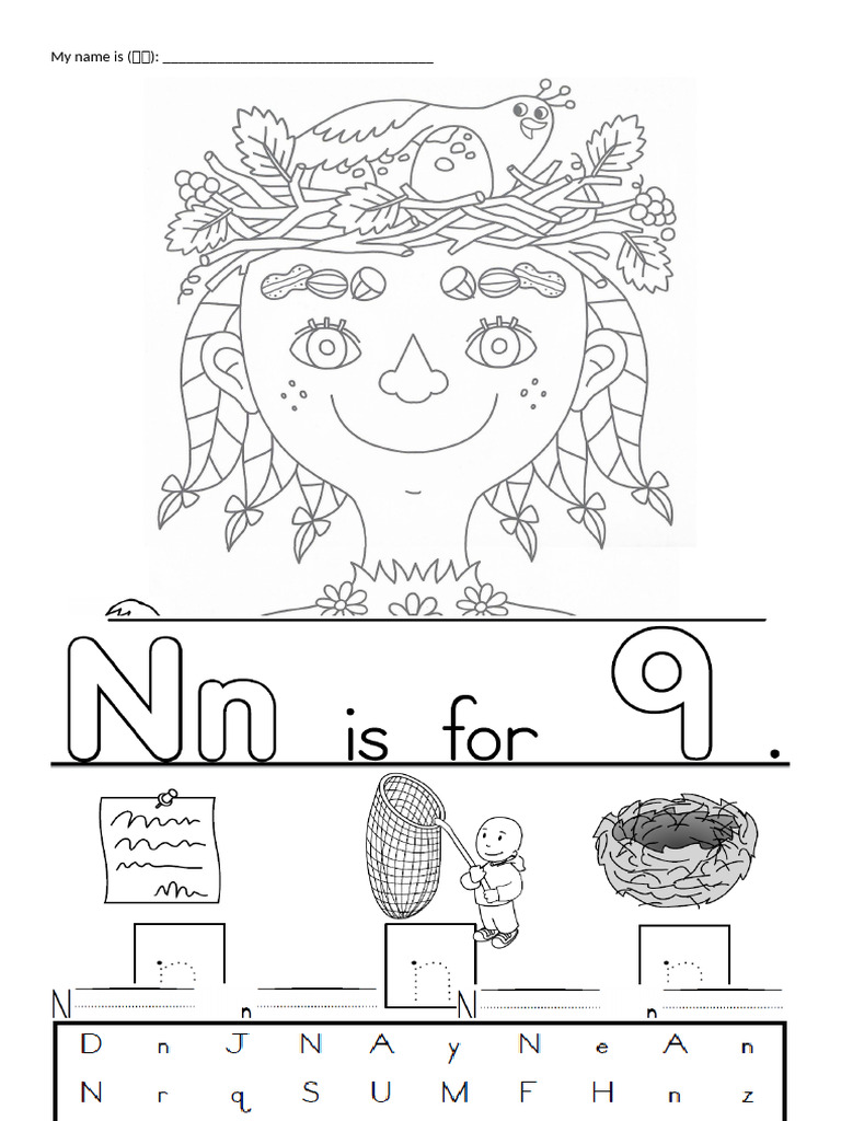 N Writing Practice | PDF
