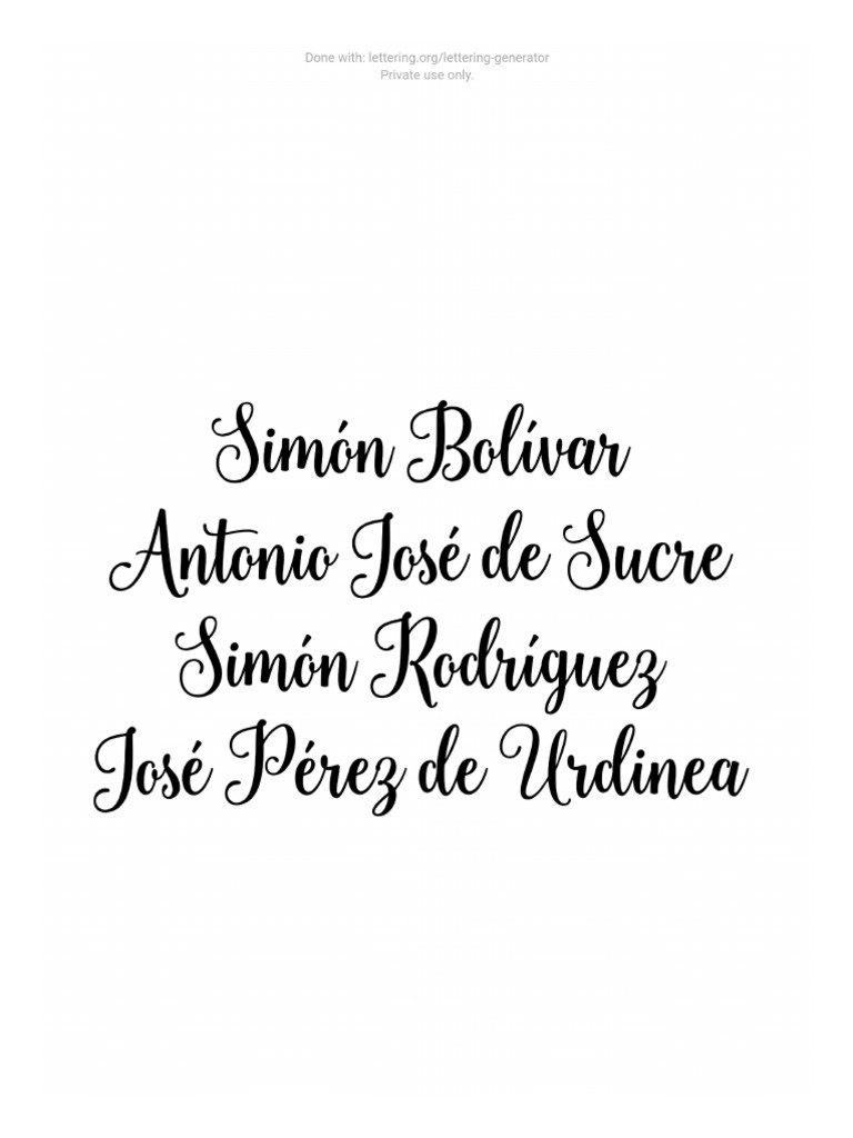 Generador de Caligrafía y Lettering | PDF