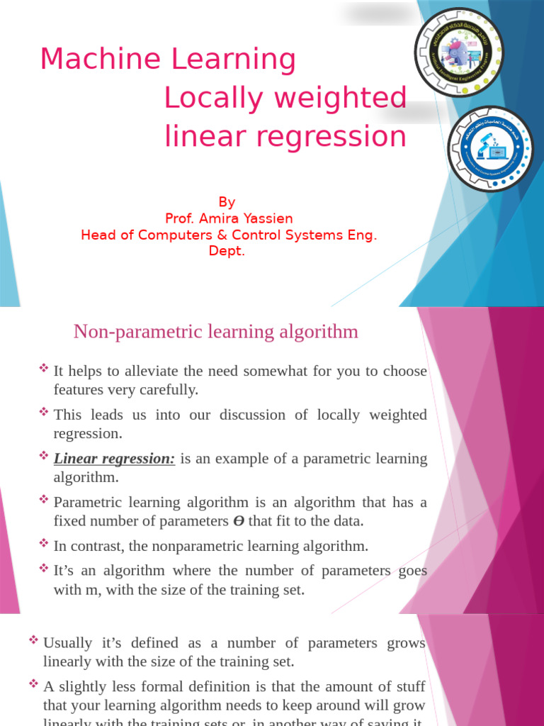 Locally Weighted Regression | PDF | Regression Analysis | Nonparametric ...