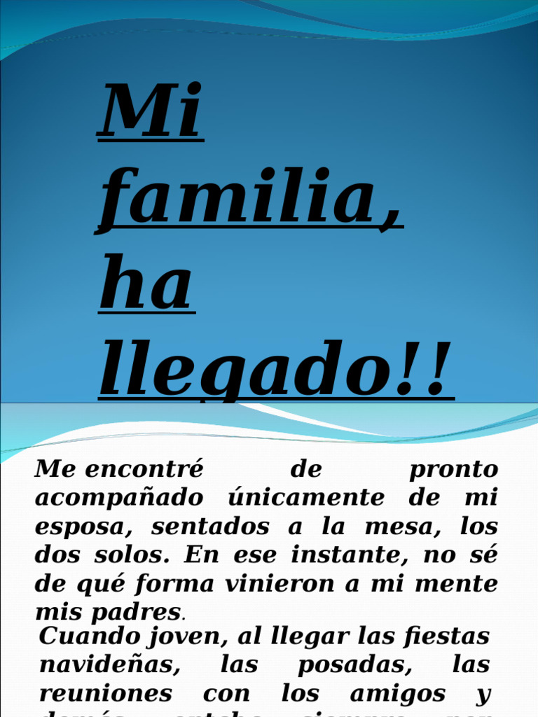 Reflexiones sobre la familia en Año Nuevo | PDF