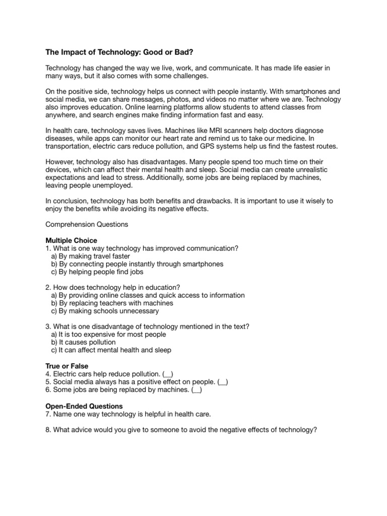 Technology's Pros and Cons Explained | PDF | Educational Technology