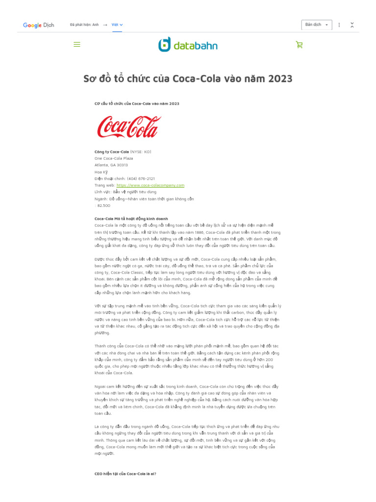 Databahn Com Translate Goog Pages Coca Cola Org Chart X Tr Sl 