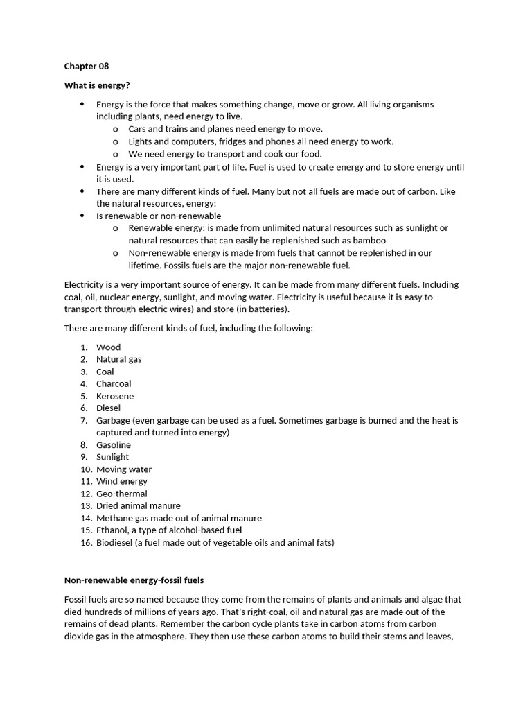 lesson 8 What is energy | PDF | Fuels | Energy Development