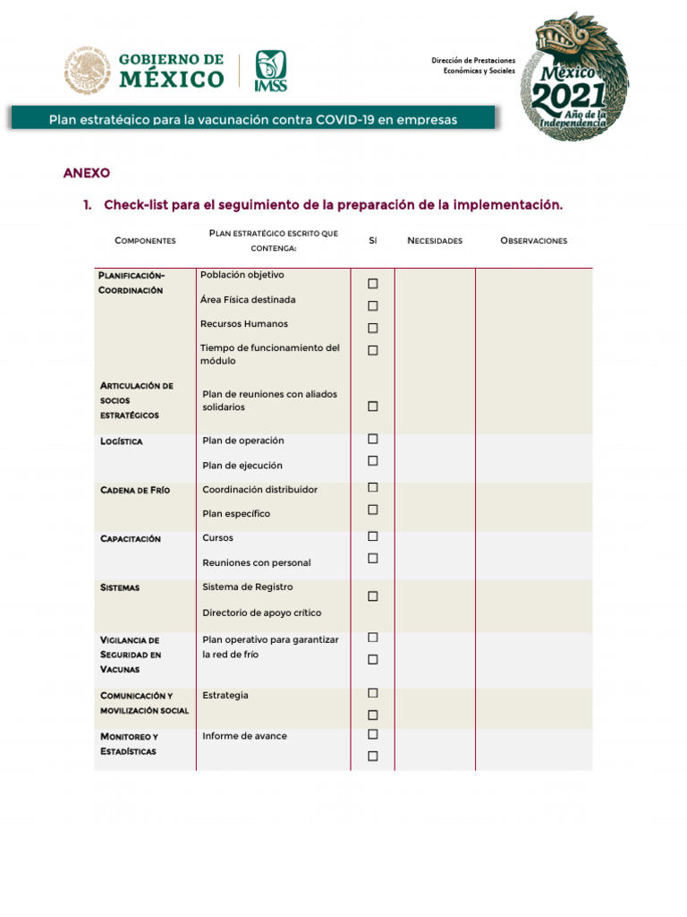 3-Implementacion Descargable Checklist | PDF