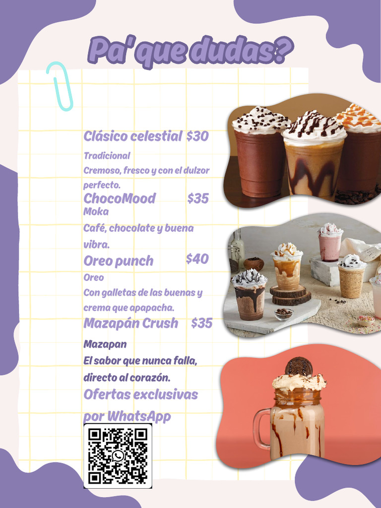 Menú Cafetería Orgánico Rosa y Morado - 20250405 - 133919 - 0000 | PDF
