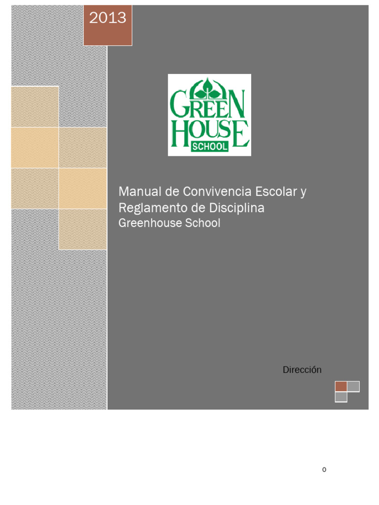 Manual de Convivencia Escolar Greenhouse | PDF | Abuso infantil | Maestros