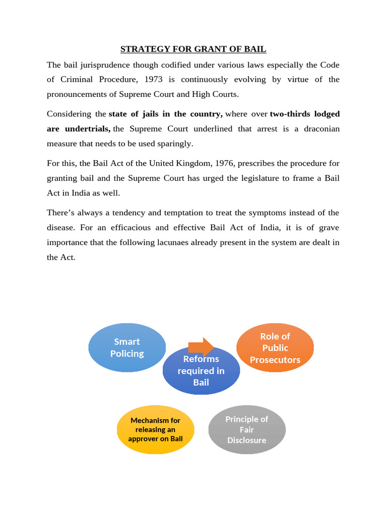 Bail Strategy and Reforms in India | PDF | Bail | Prosecutor