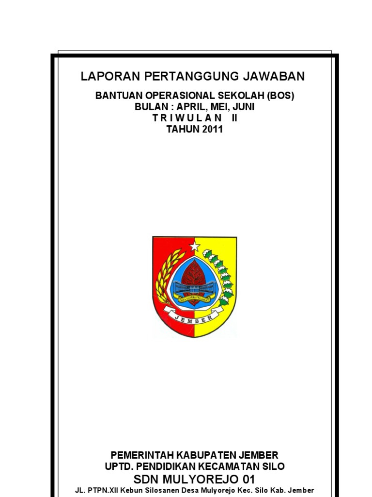 Cover Laporan Pertanggung Jawaban Bos