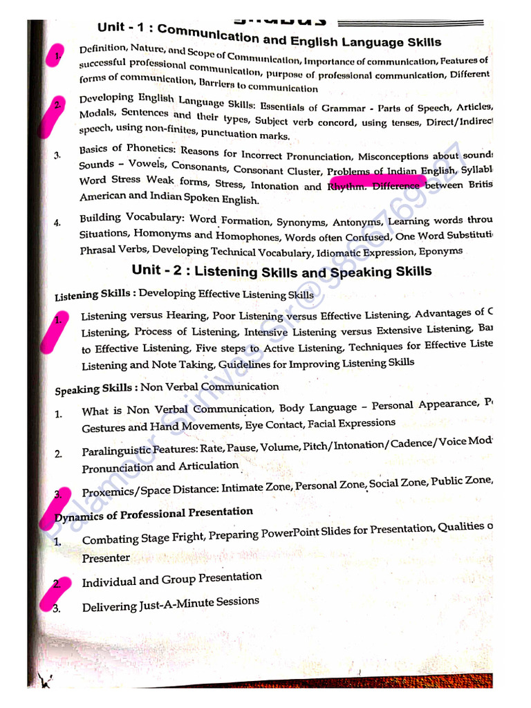 BEd 1st Sem Communication Skills in English | PDF