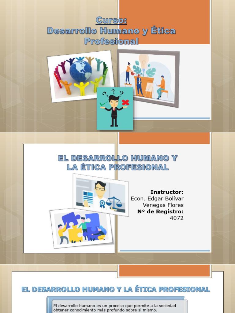 Desarrollo Humano y Ética Profesional | PDF | Comunicación | Moralidad