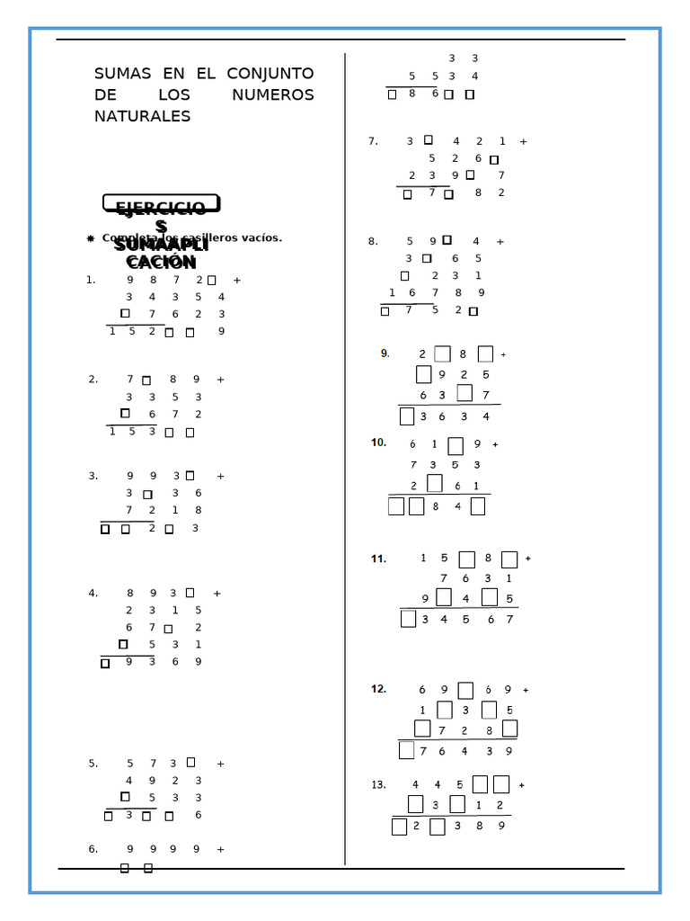 PRACTICA 2 SUMAS Y MULTIPLICACION JJB SEXTO GRADO impresion | PDF