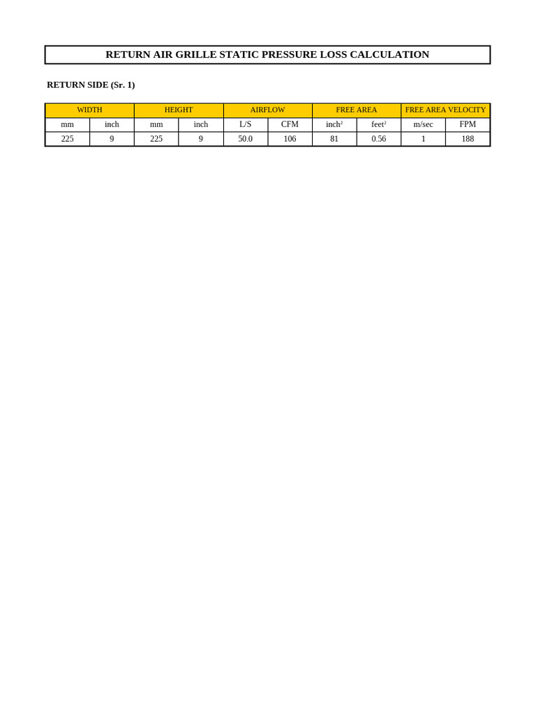 Duct Static Pressure Loss Calculations | PDF | Duct (Flow) | Building ...