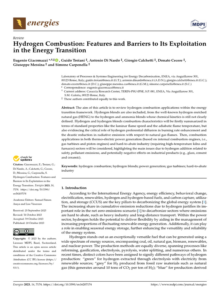 Hydrogen Combustion | PDF | Combustion | N Ox