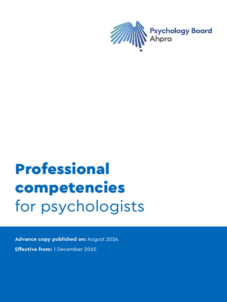 Essential Competencies for Psychologists | PDF | Psychologist | Psychology