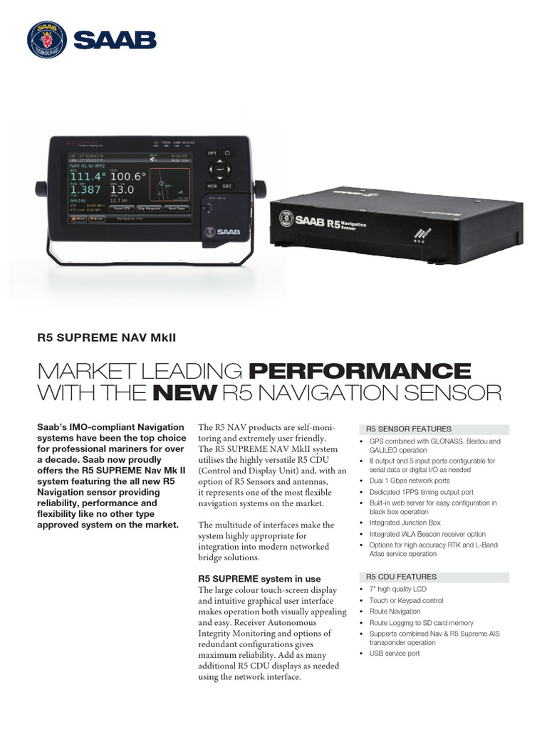 R5 Supreme Navigation Sensor Overview | PDF | Navigation | Computing