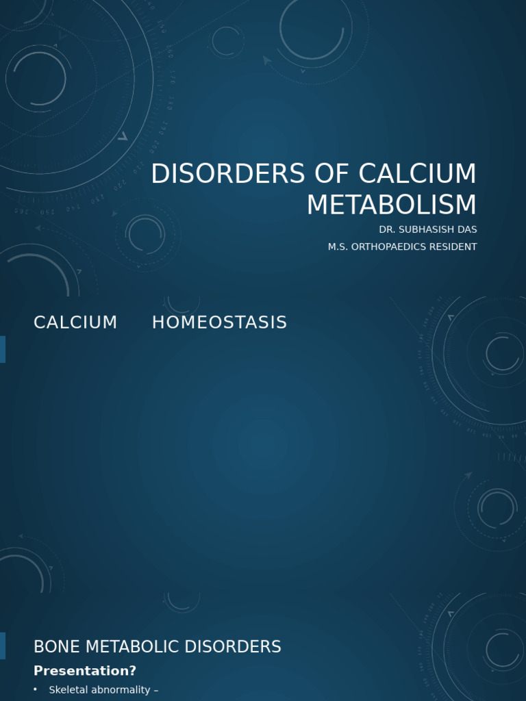 Disorders of Calcium Metabolism | PDF | Vitamin D | Medical Specialties