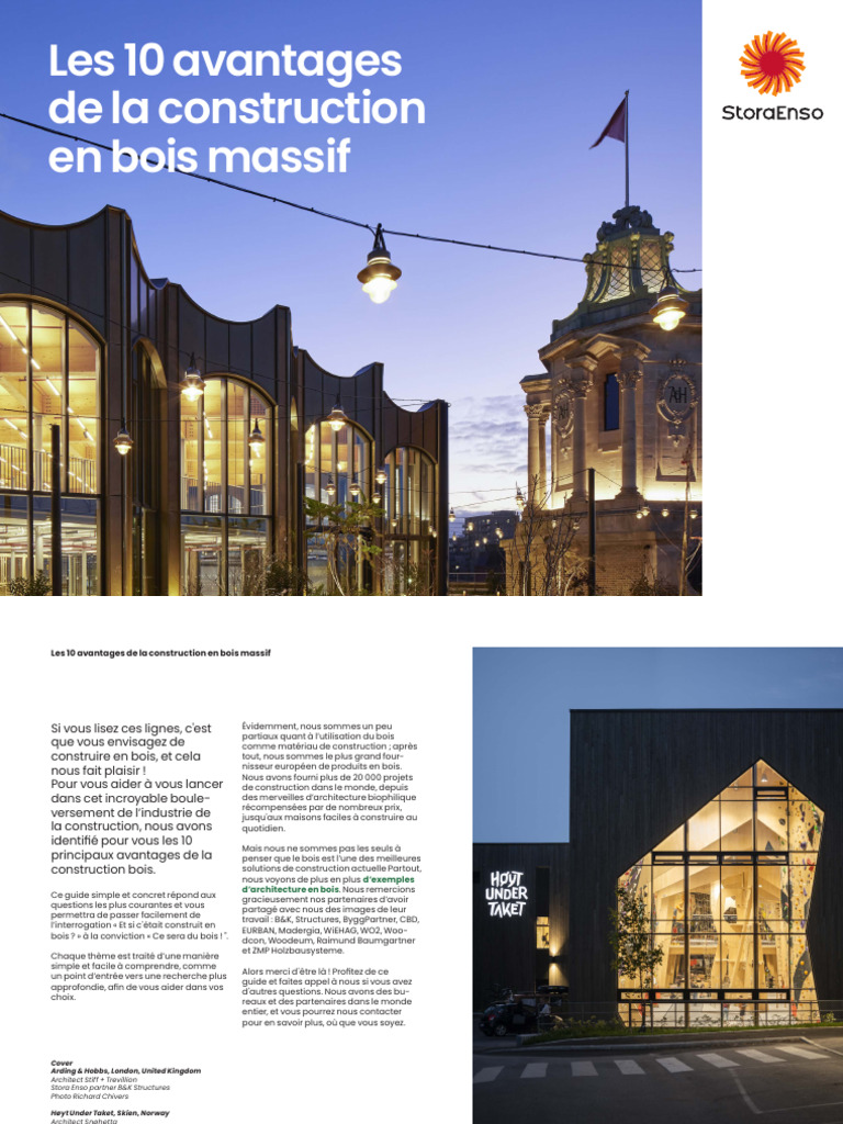 Avantages de la construction en bois massif | PDF | Bois | Béton