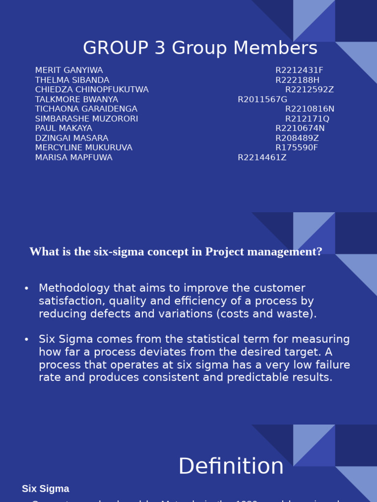 Six Sigma and Group Development | PDF | Six Sigma | Business