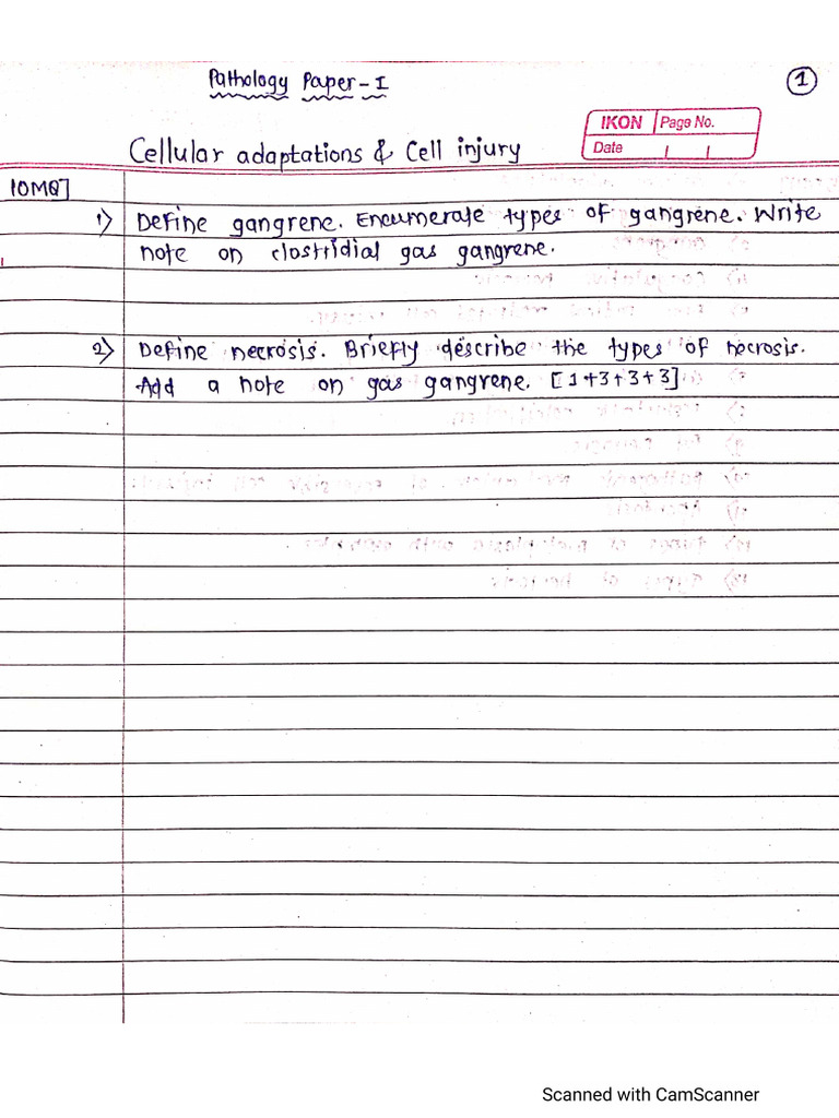 Patho Paper 1 - Cell Injury | PDF