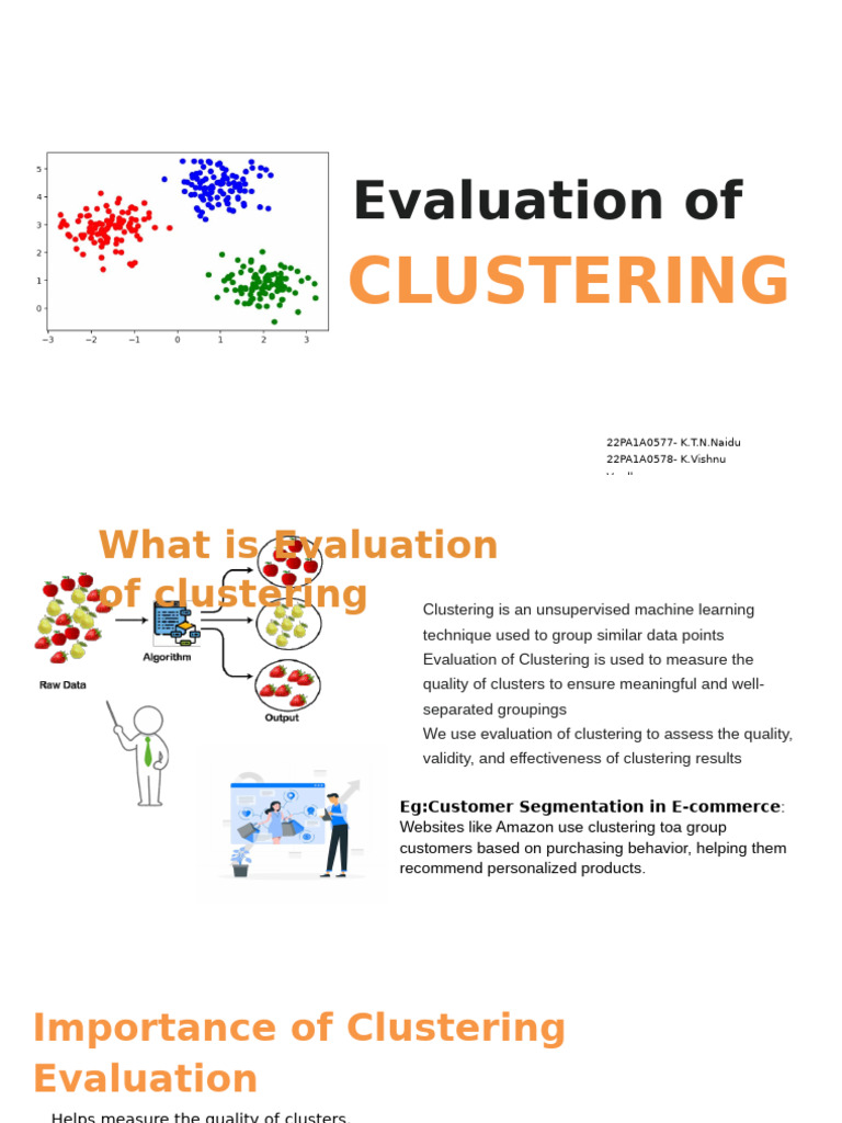 Clustering Evaluation Techniques Explained | PDF | Cluster Analysis ...