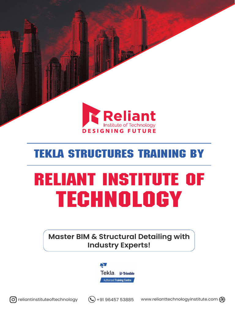 Tekla Structures Training at Reliant Institute | PDF | Engineering ...