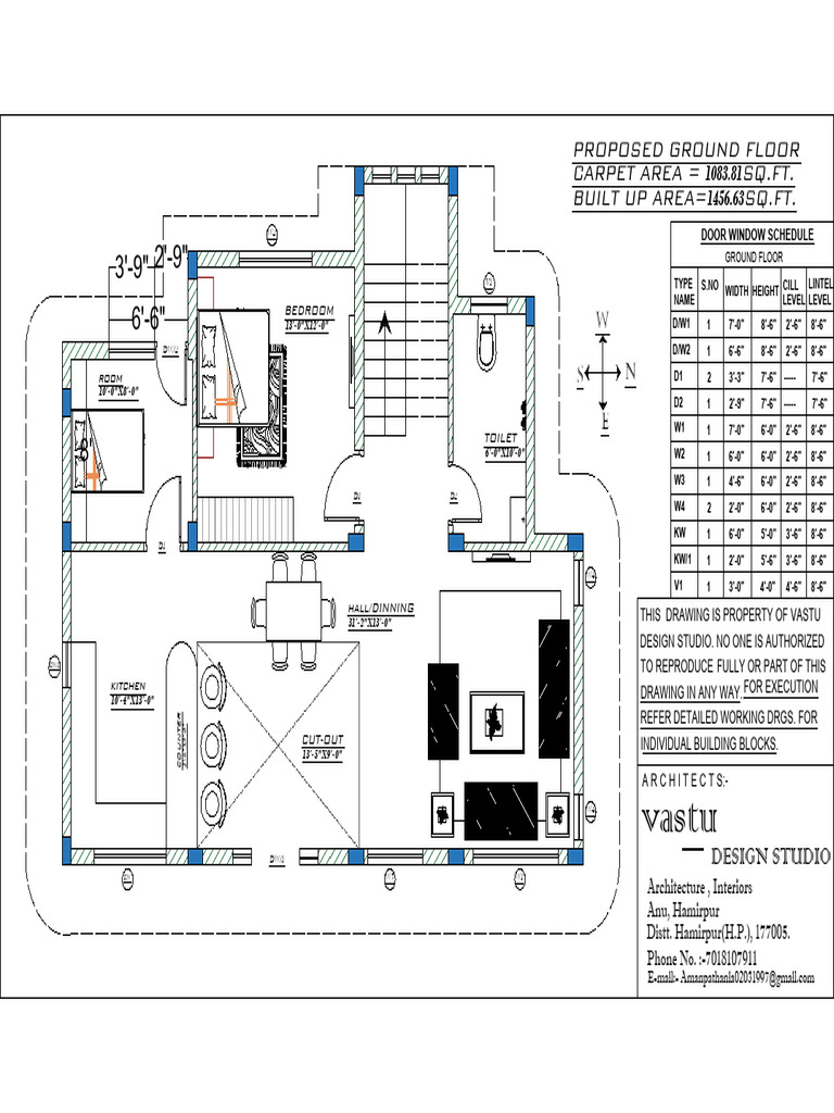 Ground Floor Plan with Dimensions | PDF