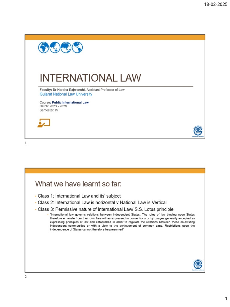 Public International Law Overview | PDF | International Law | Jurisprudence
