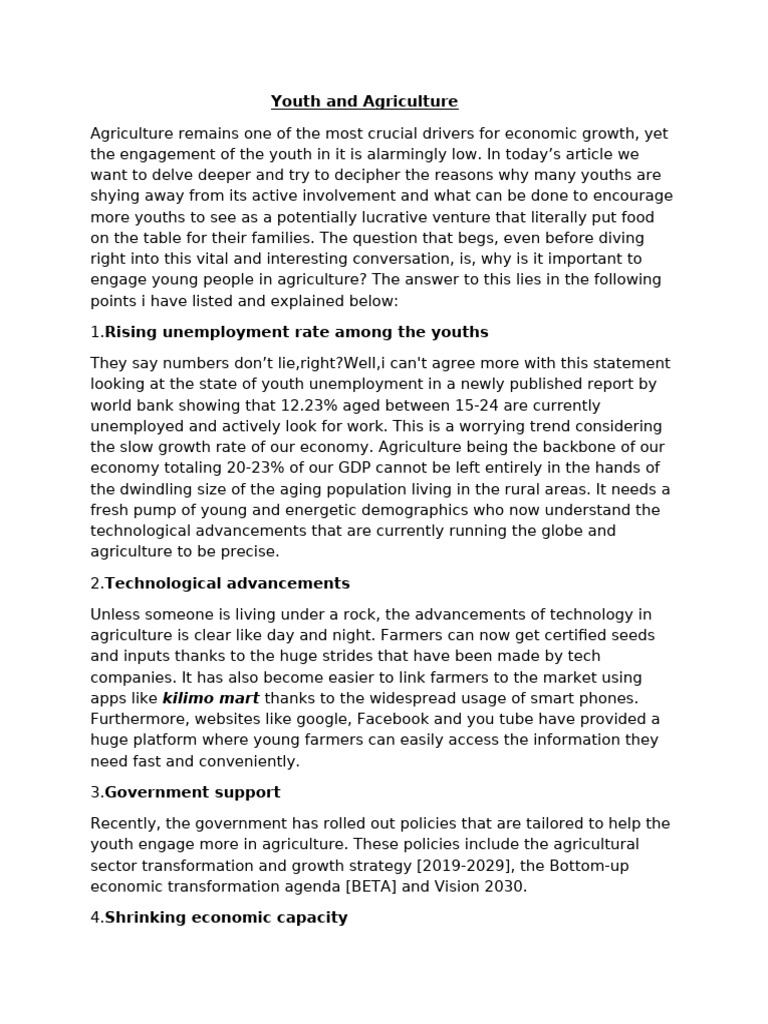 Document 1 | PDF | Agriculture | Economic Growth