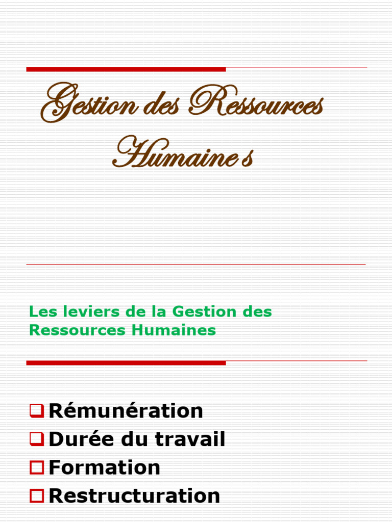 Stratégies de Gestion des Ressources Humaines | PDF | Salaires | Business