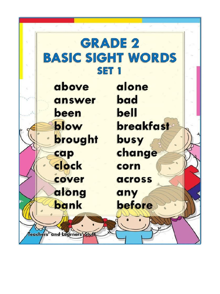 Basic Sight Words G2 | PDF