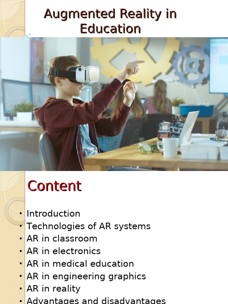 Augmented Reality in Education Overview | PDF | Augmented Reality ...