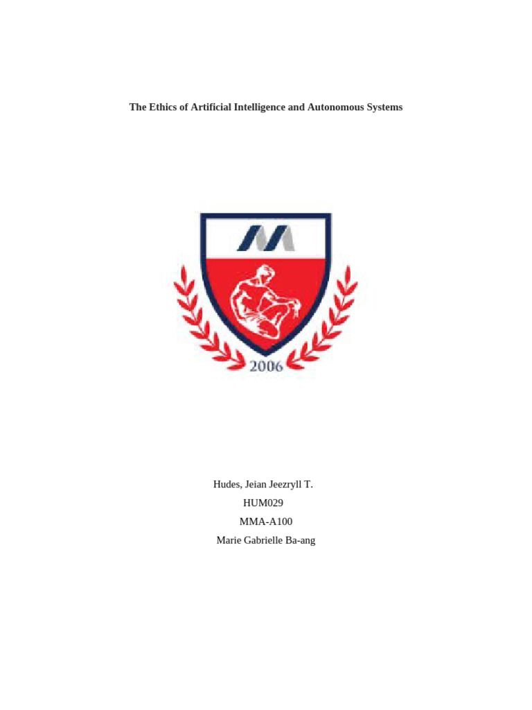 Ethics of AI and Autonomous Systems | PDF | Artificial Intelligence ...
