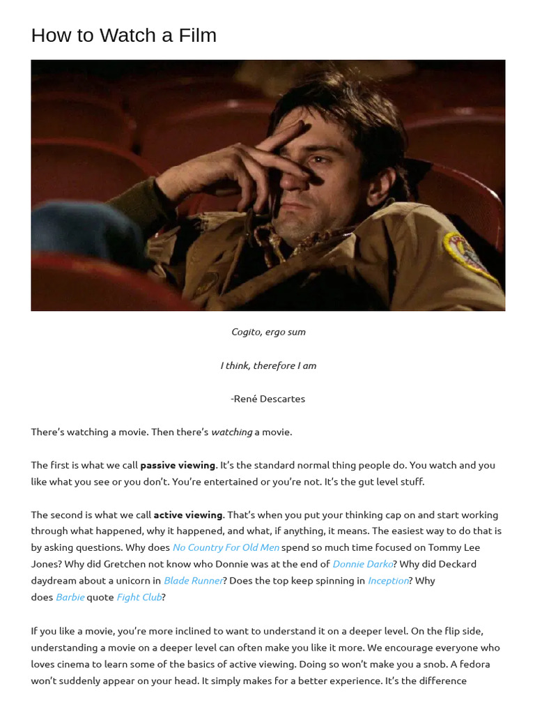 Active Viewing Techniques for Films PDF