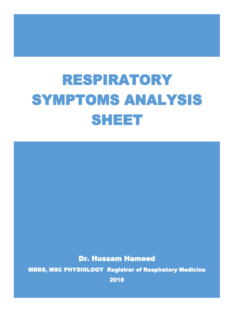 1 - History of The Respiratory System | PDF | Cough | Chronic ...