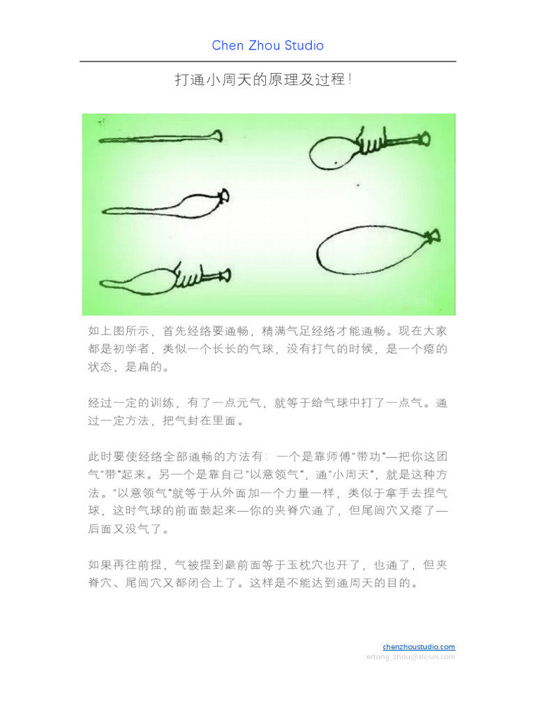 打通小周天的原理及过程 | PDF