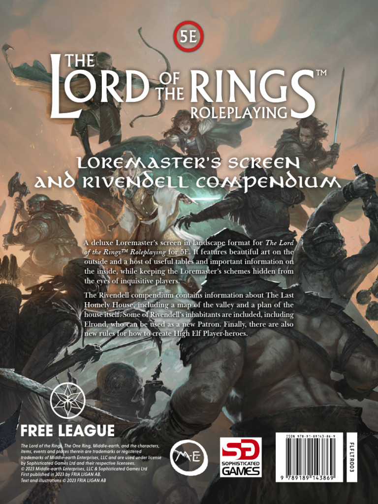 The Lord of The Rings Roleplaying - LM Screen | PDF