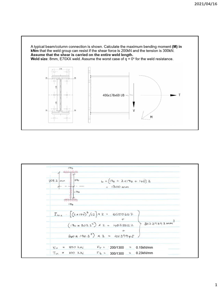 Welded connection example | PDF