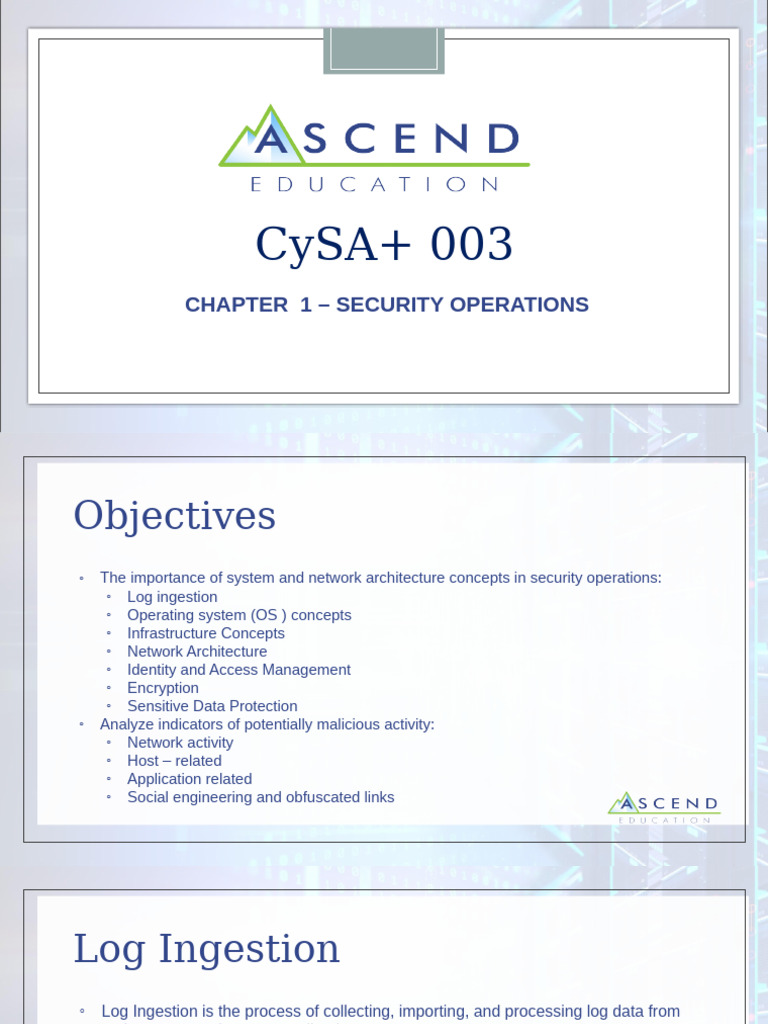 Security Operations Overview for CySA+ | PDF | Malware | Computer Network