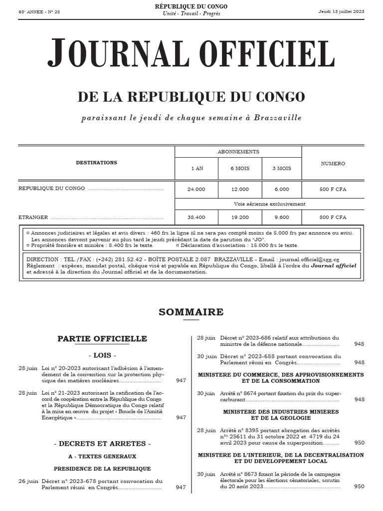Journal Officiel Polytechnique 2023