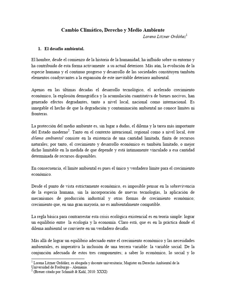 Progreso del Cambio Climático y Derecho Ambiental | PDF | Entorno ...