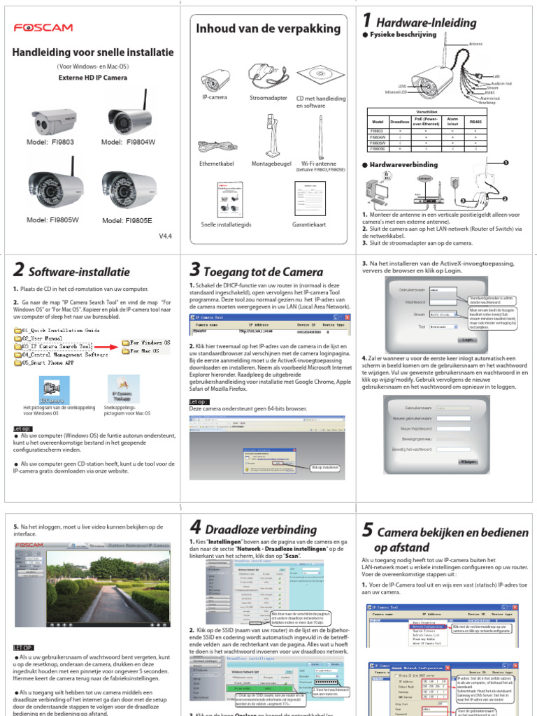 Foscam - 08 - Quick Installation Guide - Dutch | PDF